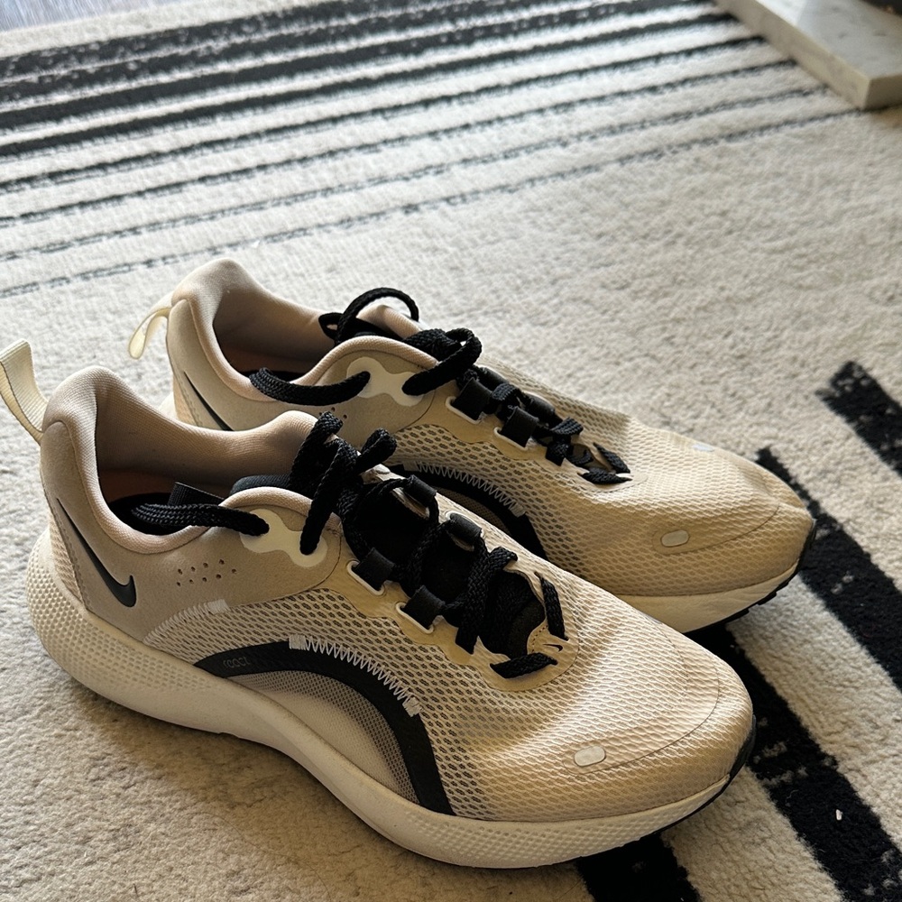 Nike Black and Cream White Sneakers